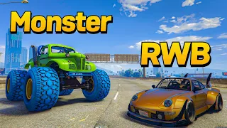 Usamos El RWB Para Escapar De Los Monster Trucks Enemigos