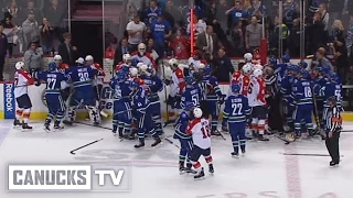 Canucks vs Panthers Bench Clearing Brawl (Jan. 11, 2016)