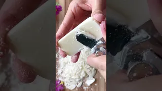 Satisfying soap/carving soap/cutting dry soap/satisfying sounds/relaxing sounds #asmr #drysoap #soap