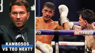 Eddie Hearn Reacts To George Kambosos Defeating Lee Selby Now Kambosos Is Mandatory For Teofimo