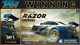 NFS No Limits | Return of Razor - BMW M4 (RAZOR) | Day 5 - WINNING
