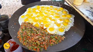 51 Eggs Biggest Cola Tawa Pulao Rs. 30/- Only😱 l ऐसा पुलाव अपने कहीं नहीं देखा होगा😳 l Vadodara Food