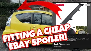 Fitting eBay spoiler on a Peugeot 107 ( Citroen C1 / Toyota Aygo)