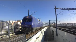 Trains at Kato Acharnai station