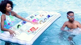 GIANT iPhone 11 In POOL! - Funny Videos For Kids - Shiloh and Shasha - Onyx Kids