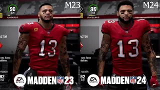 Madden NFL 24 vs Madden NFL 23(PS5) Graphics & Gameplay Comparison