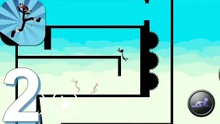 Stickman Parkour Platform - 2D Ninja Fun Race - Gameplay Walkthrough Part 2 (Android Game)