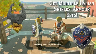How to Get MULTIPLE Hylian Shields and DLC Armour Sets From Grante in Zelda Breath of the Wild