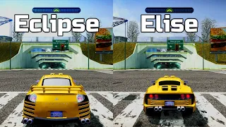NFS Most Wanted: Mitsubishi Eclipse vs Lotus Elise - Drag Race