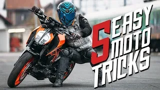 5 EASY MOTORCYCLE TRICKS | RokON vlog #75