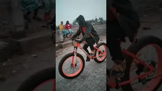 See Girl's Reaction 😍 #21gearcycle #fattyre #cycle #fatbike #shorts #video #mtb_rider_rj_ranjit