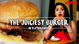 The Juiciest Burger In Kathmandu (So juicy that they give you gloves to eat it!!)