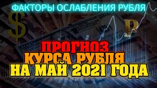 что будет с рублем Прогноз рубля на май 2021 Факторы влияющие на рубль доллар