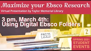 EBSCO RESEARCH | Using Digital Folders