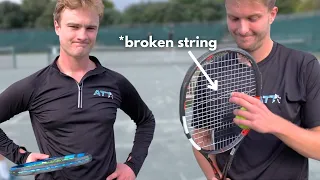 ATP Pro with Broken String vs Club Player  - Tiebreak to 10