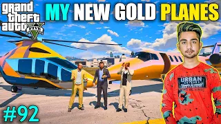 MY NEW GOLD PLANES | MICHAEL BUY NEW GOLDEN HELICOPTER AND JET |  GTA V GAMEPLAY #92