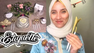 إتيكيت ترتيب السفرة للعزومات 🍽 || أمل سمير || Etiquette