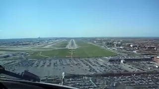 Embraer 145 Cockpit landing in London Heathrow, runway 27R