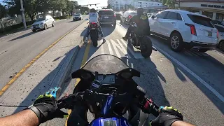 First Group Ride Yamaha R3 | Beginner Bike | Sunset Rush Hour Ride [4k]