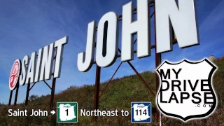 Leaving Saint John: Highway 1 headed Northeast