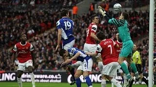 Nikola Zigic's opening goal v Arsenal | Carling Cup Final 2011