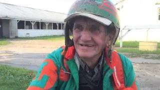 Harness racing driver Leigh Fitch gets back on the horse