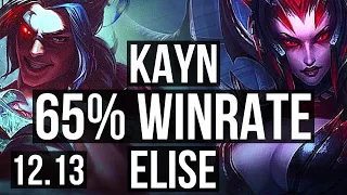 KAYN vs ELISE (JNG) | 65% winrate, Legendary, 16/3/10 | EUW Master | 12.13