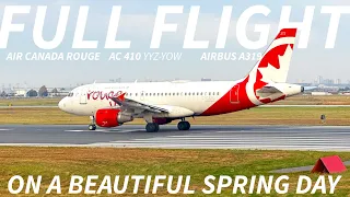 Gorgeous Early Spring Toronto Views with AC Rouge A319 // FULL FLIGHT // Toronto to Montreal