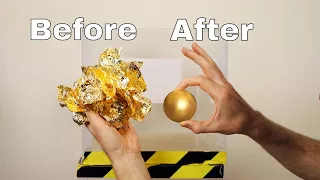 GOLD Mirror-Polished Japanese Foil Ball Challenge in a Vacuum Chamber!