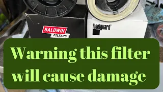 Cummins 6.7 fuel filter Baldwin vs fleetguard fuel filters review and which one causes damage?