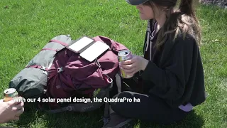 QuadraPro Solar Power Bank with Wireless & Dual USB Charging by Frog & CO