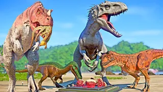 Jurassic World Camp Cretaceous Dinosaurs Fighting - Carnotaurus Toro, Indominus REX, Baryonyx & Trex