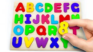 Best Learn ABC Puzzle, Numbers, Shapes & Counting 1 - 10 | Preschool Toddler Learning Toy Videos