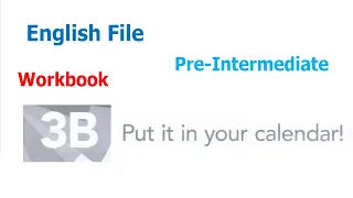English File Pre Intermediate Workbook 3B