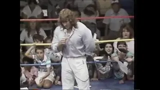 Kerry Von Erich exposing Lance Von Erich. 1987