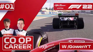 A NEW F1 JOURNEY BEGINS! F1 22 Alfa Romeo COOP Career S1 R1 Bahrain GP