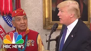 President Donald Trump Calls Sen. Warren ‘Pocahontas’ At Native American Veterans Event | NBC News