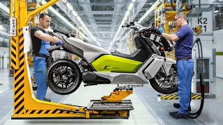 How They Build the Super Fast BMW C Evolution Motorcycle by Hands- Production Line