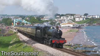 7827 "Lydham Manor" powering on the English Riviera | Dartmouth Steam Railway 19/05/2024