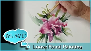 Loose Floral Watercolor Orchid