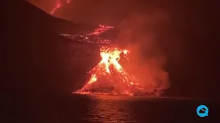 Lava from Cumbre Vieja Volcano finally reaches the sea