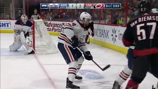 Nino Niederreiter retaliates against by boarding Oscar Klefbom after being hit from behind