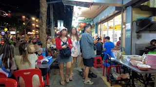 [4K] Walking around Halal Food Street & Thai Food Street in Bangkok, Thailand