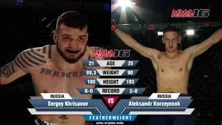 "MMA Series-16" Highlights - Sergey Khrisanov (Russia) vs. Aleksandr Korzeyenok (Russia)