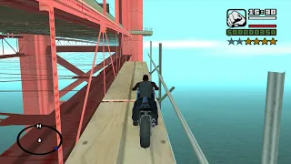 How to do Stunt Jump #39 (Invisible Barrier at Gant Bridge) at beginning of game - GTA San Andreas
