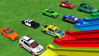 Street Vehicles | TRANSPORTING POLICE VEHICLES WITH MAN TRUCKS! Farming Simulator 22