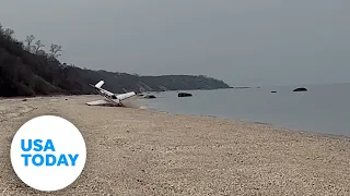 Pilot makes emergency landing along Long Island beach | USA TODAY