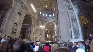 Pope Francis Mass inside St. Peter's Basilica at the Vatican in Rome, Italy - 4/17/16