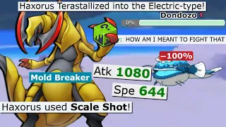 LOADED DICE SCALE SHOT HAXORUS IS THE BEST WALL BREAKER! POKEMON SCARLET AND VIOLET