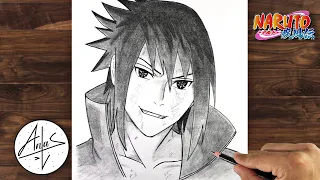 How to Draw SASUKE UCHIHA step by step  | Anime Drawing Tutorial | @AnasArtAcademy